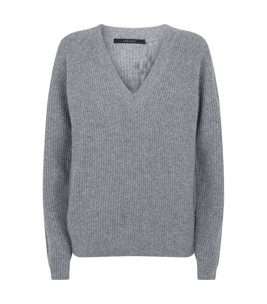 Jayla Wool-Cashmere V-Neck Sweater