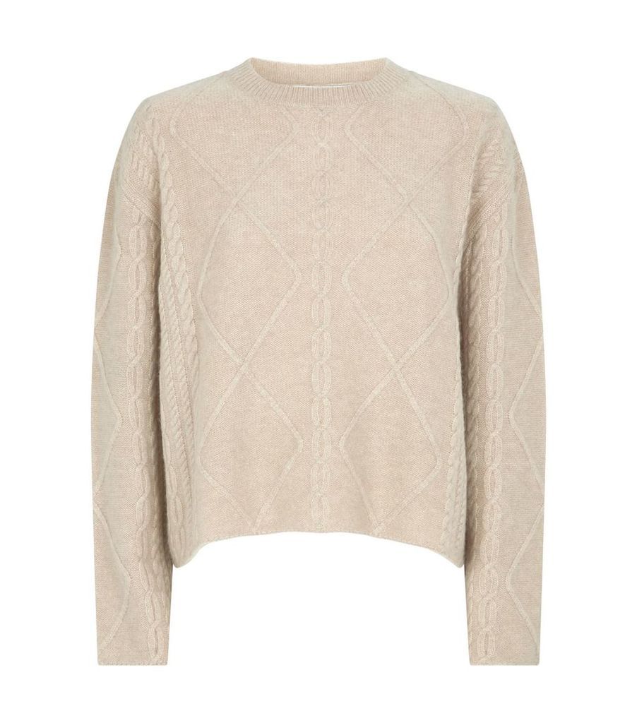 Cable-Knit Cashmere-Silk Sweater