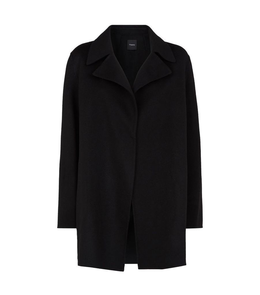 Cashmere-Wool Overlay Coat