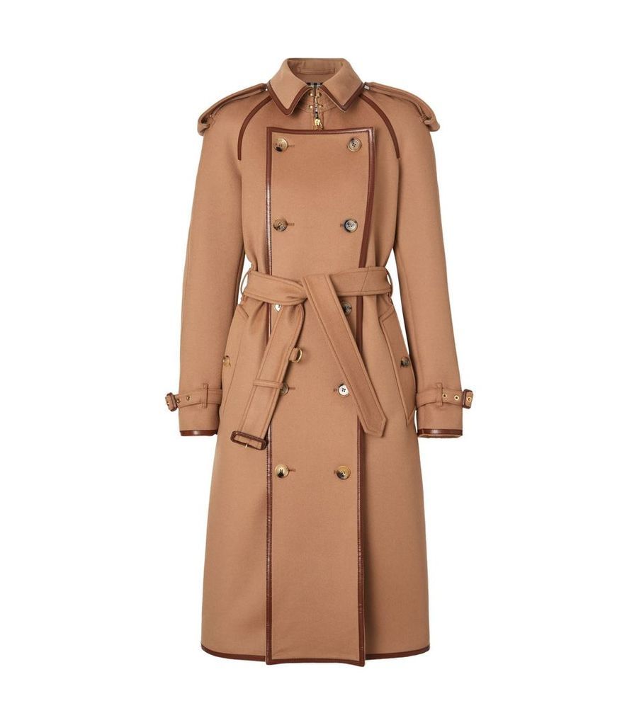 Button-Panel Trench Coat