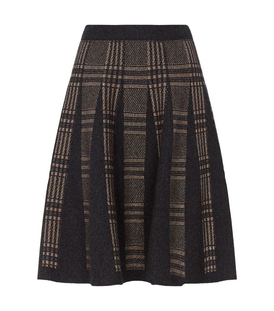 Checked A-Line Skirt