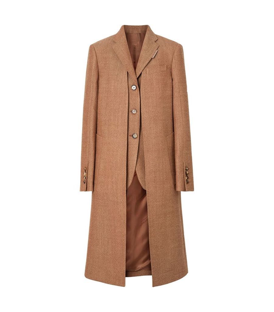 Wool Waistcoat-Detail Coat