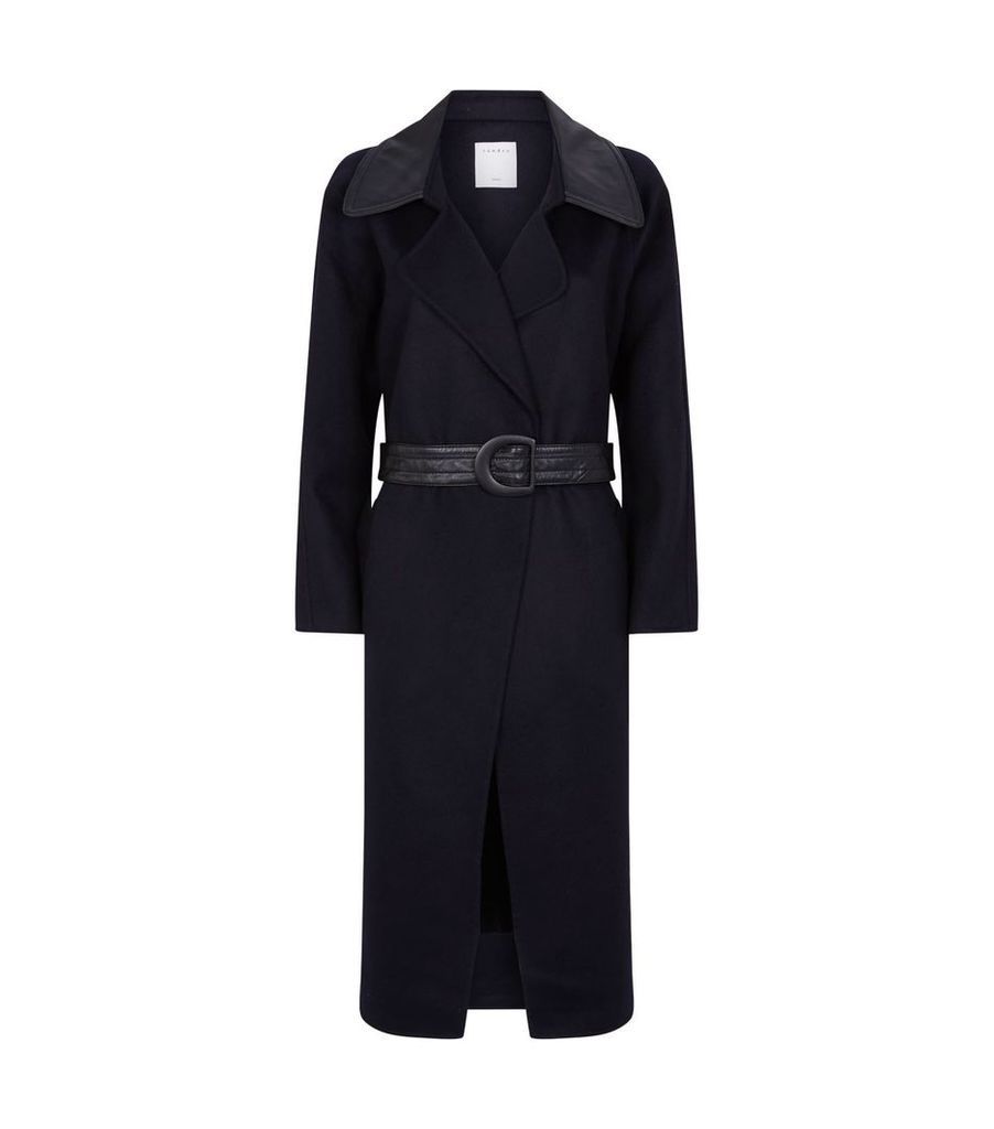 Double-Sided Wool Trench Coat