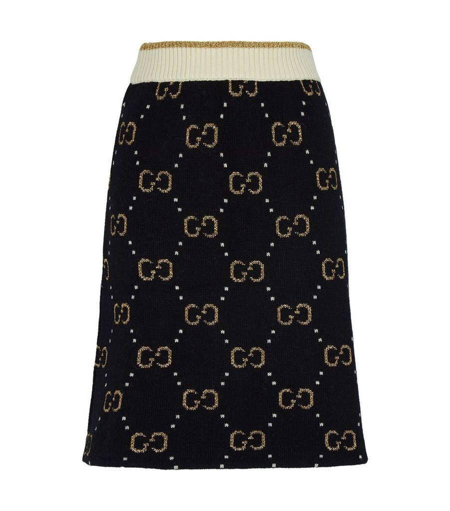 GG Knit A-Line Skirt