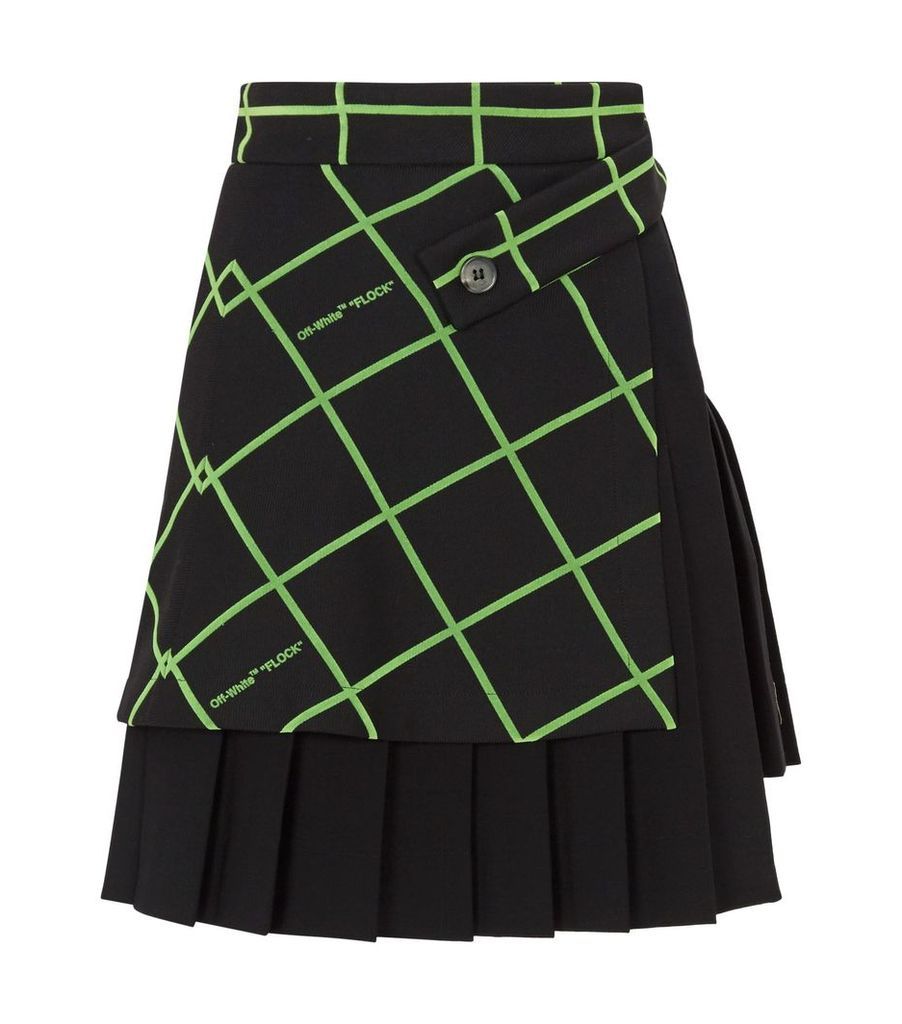 Multi-Panel Flock Mini Skirt