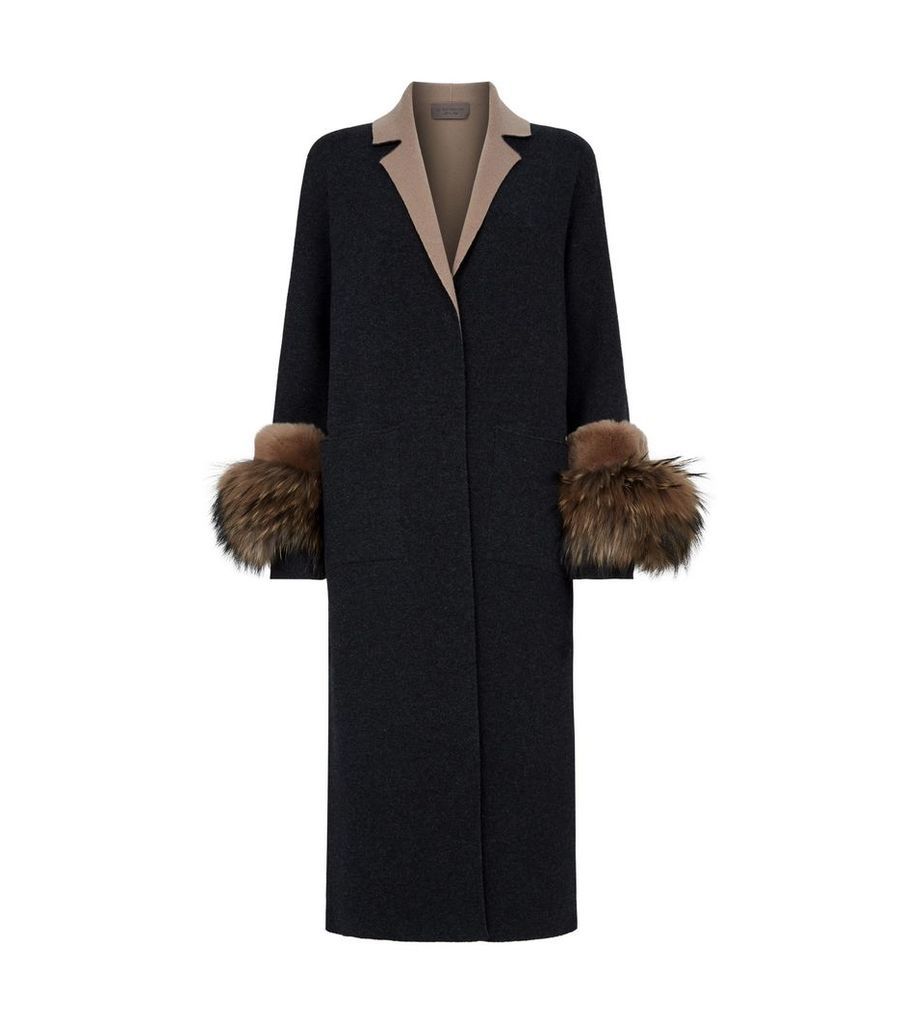 Fur-Trim Lightweight Coat