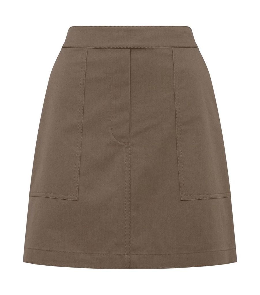 Cotton Cargo A-Line Skirt