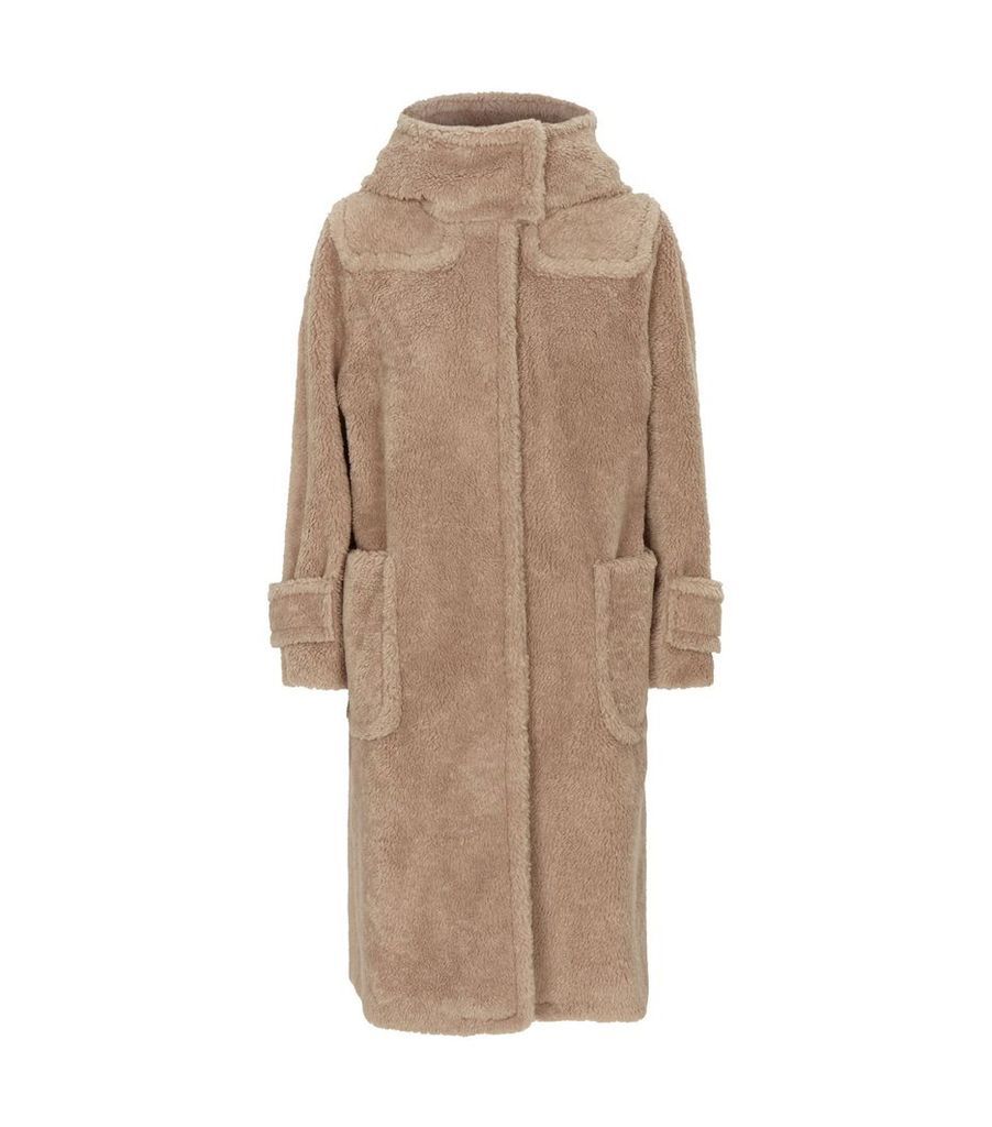 Long Hooded Teddy Coat
