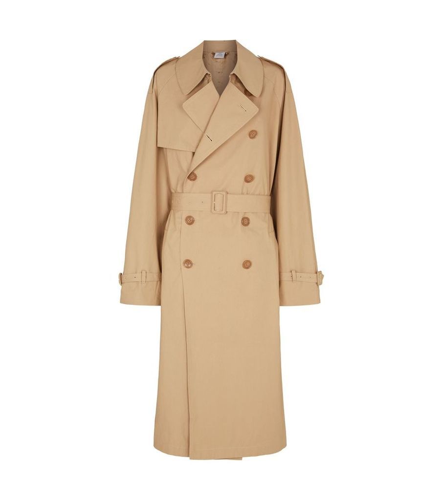 Double-Breasted Oversized Trench Coat