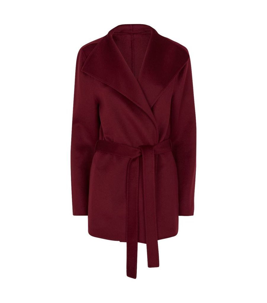Lima Short Wool-Cashmere Belted Coat