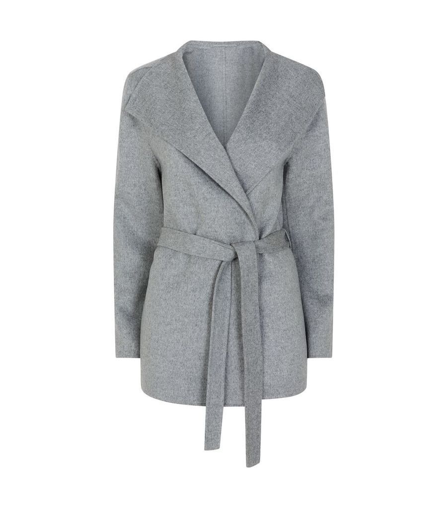 Lima Short Wool-Cashmere Belted Coat