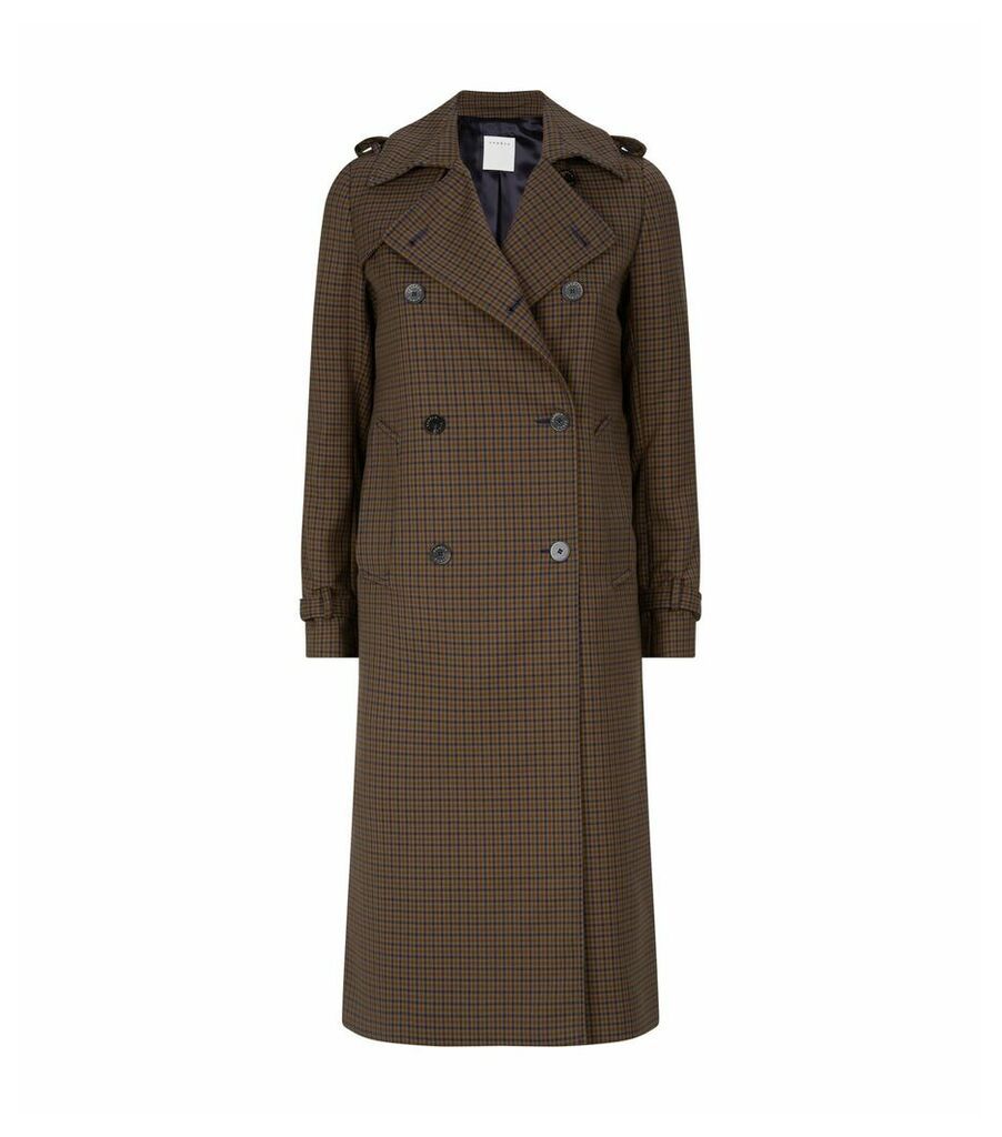 Check Trench Coat