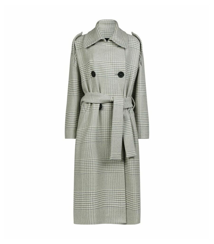 Mila Houndstooth Trench Coat
