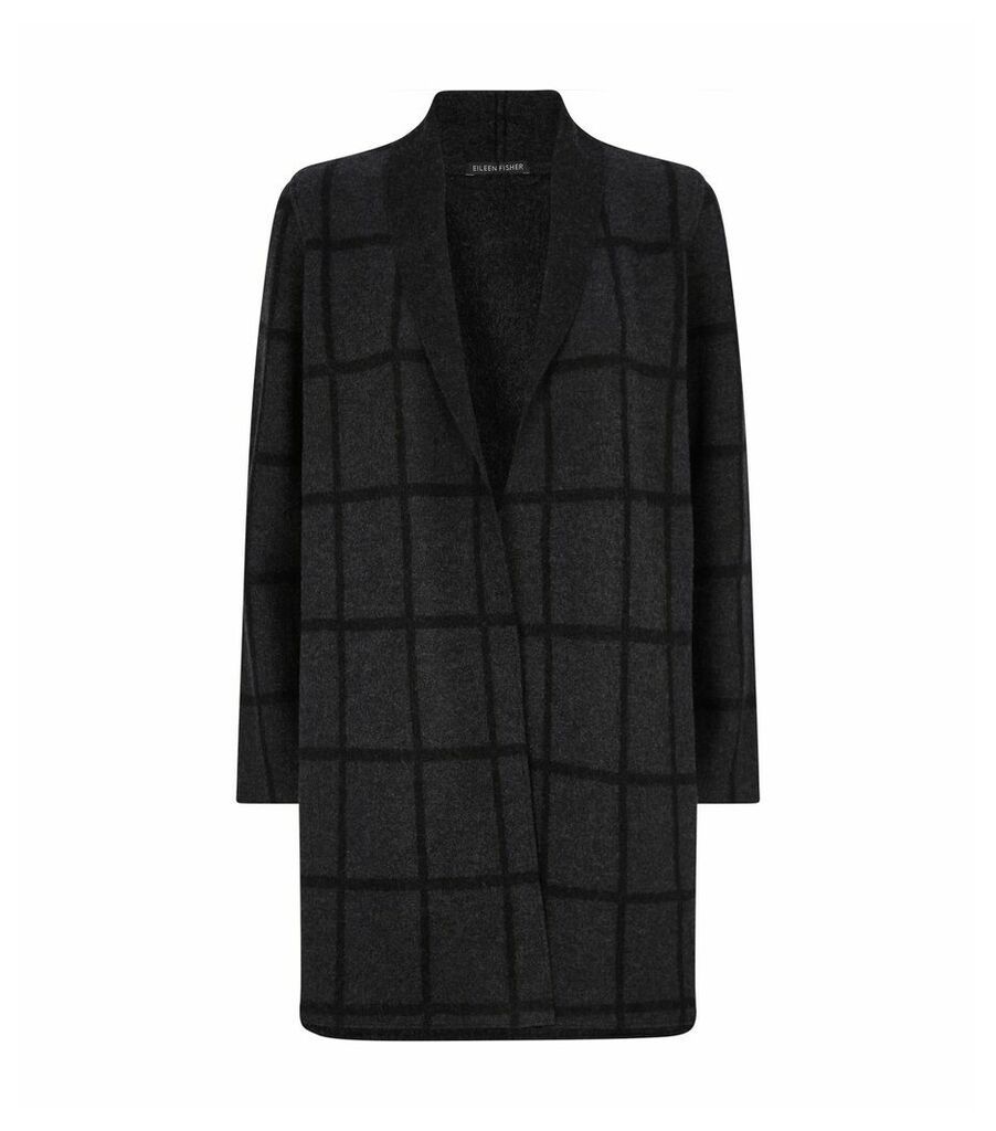 Wool Grid-Check Coat