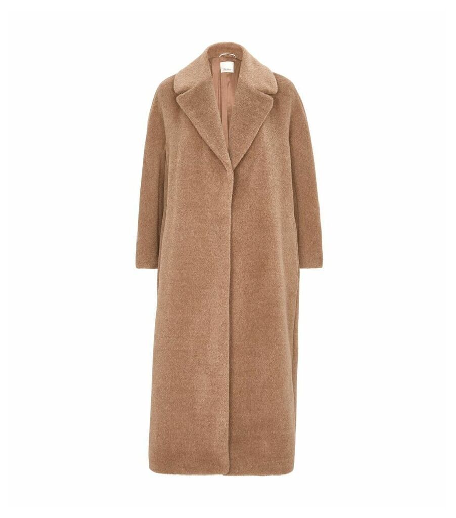 Alpaca-Wool Belted Coat