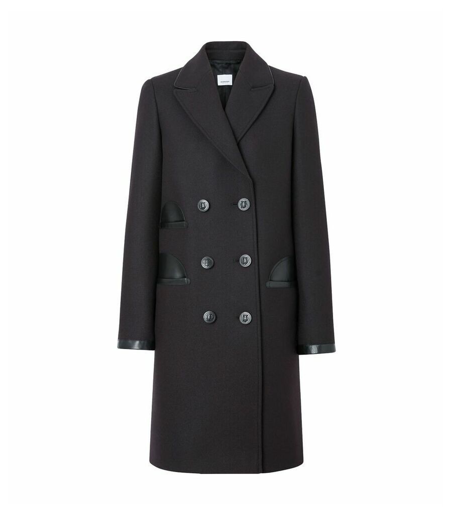 Tailored Leather Embellished Coat