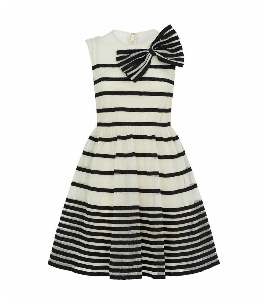 Stripe Tulle Mini Dress