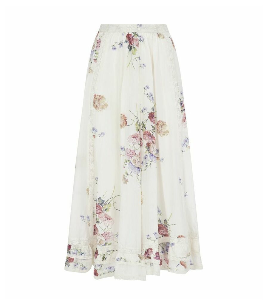 Navya Floral Midi Skirt