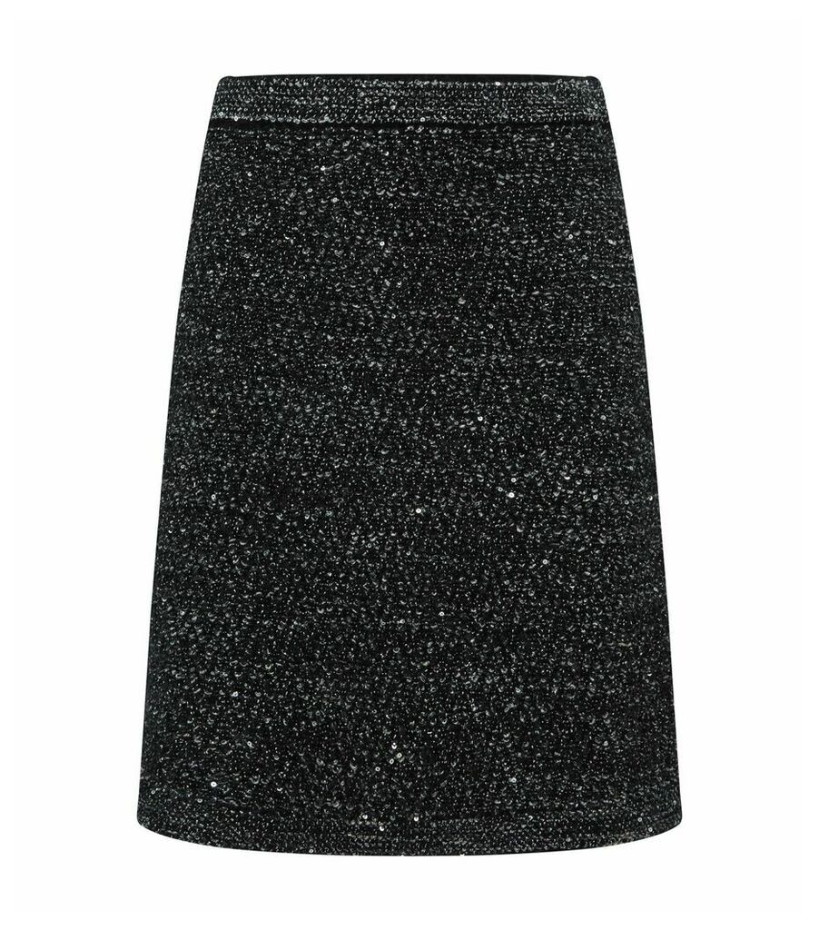 Tweed Sequin Skirt