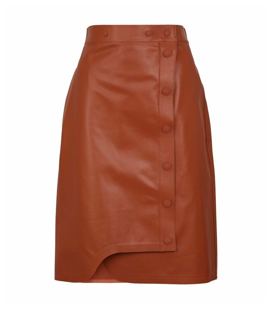 Leather Riviera Midi Skirt