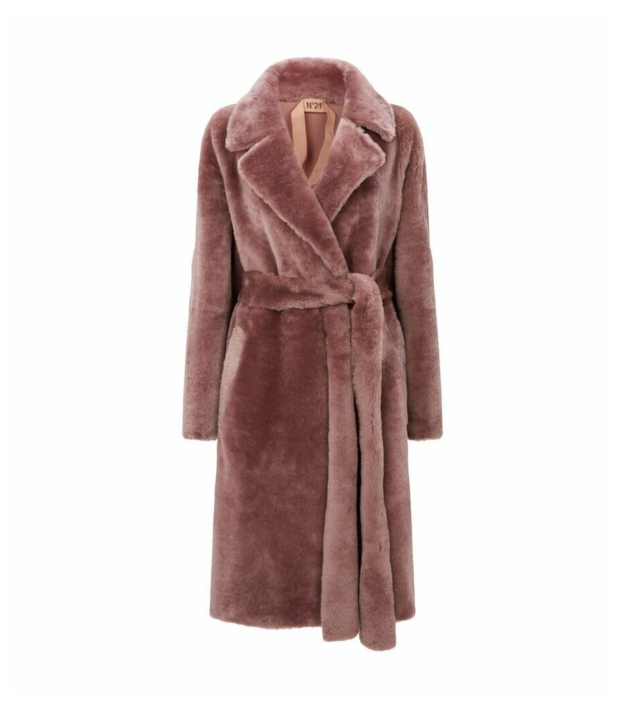 Shearling Belted Coat