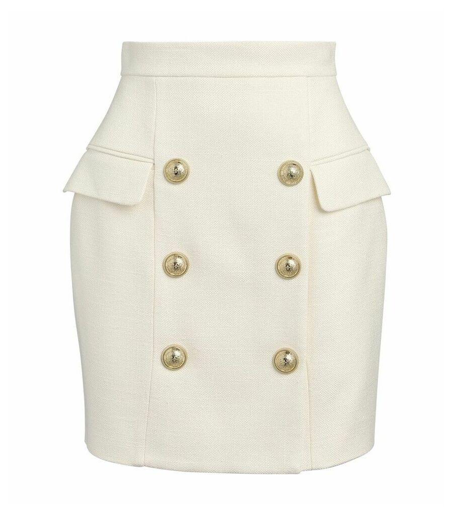High-Waist 6 Button Skirt