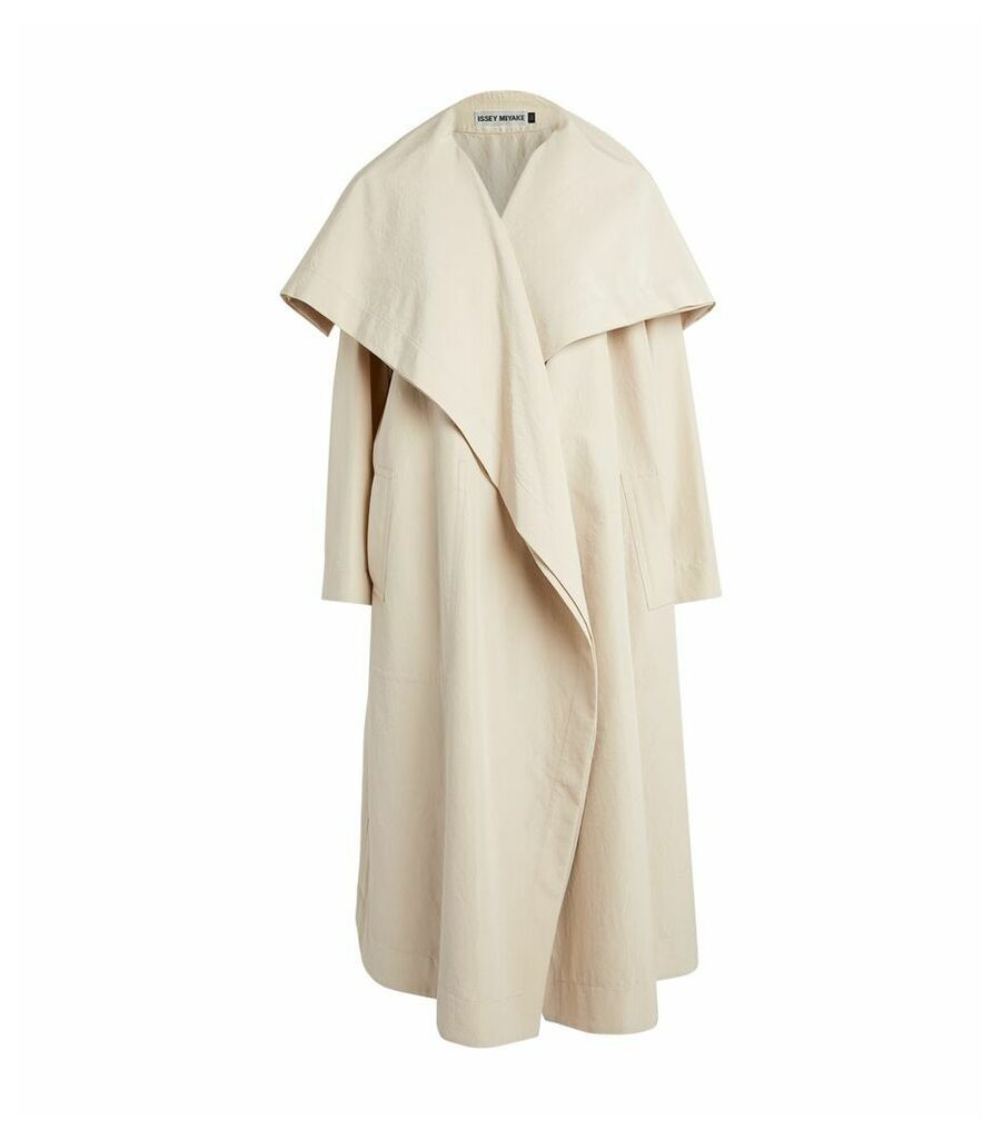 Silk-Wool Square Collar Coat