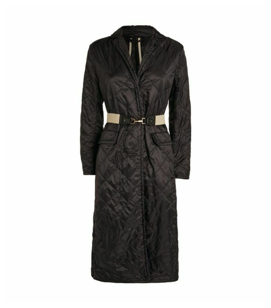 Max Mara The Cube Quilted Belted Coat