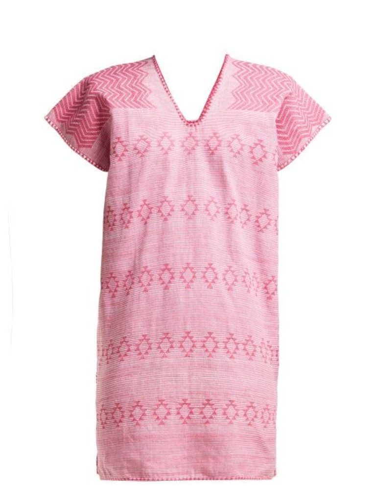 Pippa Holt - No.111 Embroidered Cotton Kaftan - Womens - Pink