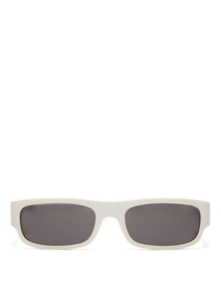Celine Eyewear - Show Rectangular Acetate Sunglasses - Womens - White
