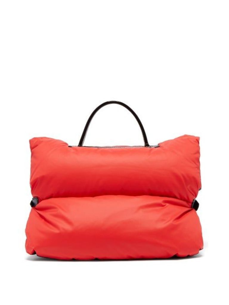 Valextra - Reversible Mini Puffer Bag Jacket - Womens - Red Navy