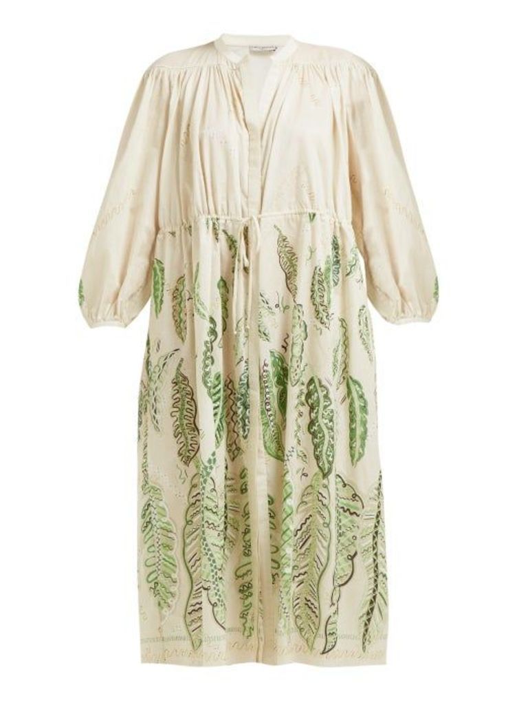 Three Graces London - X Zandra Rhodes Julienne Cotton Dress - Womens - Green Multi