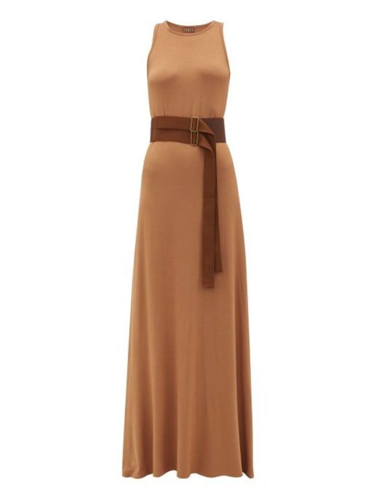 Albus Lumen - Zara Belted Maxi Dress - Womens - Brown