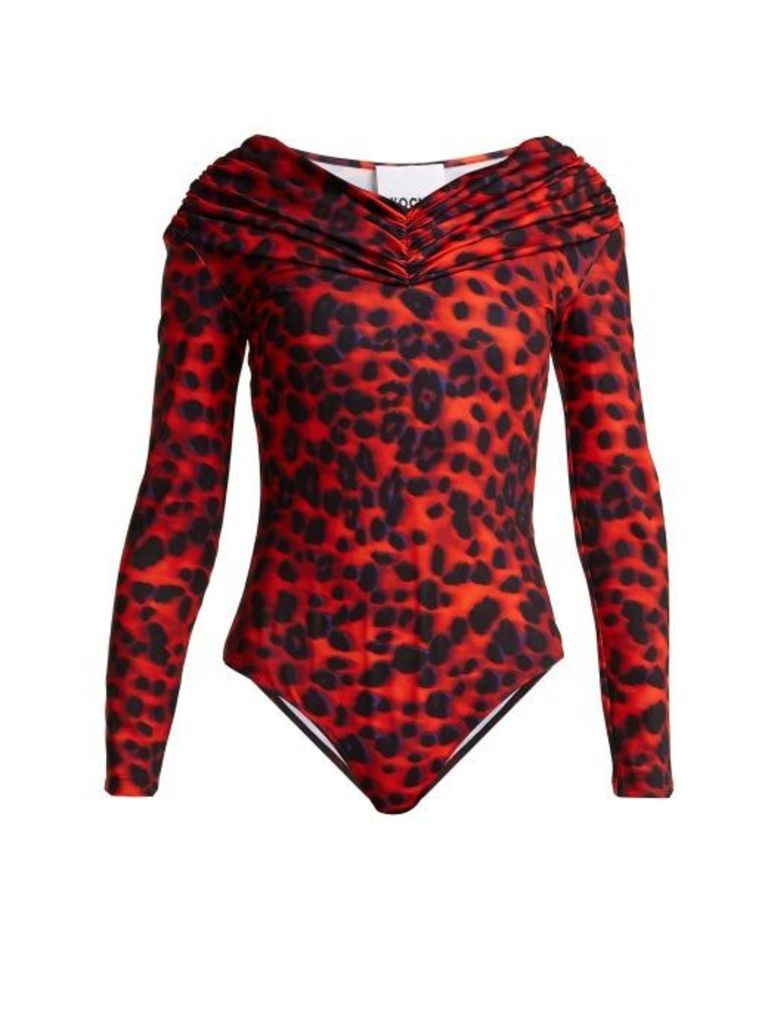 Koché - Off-the-shoulder Bodysuit - Womens - Red Print