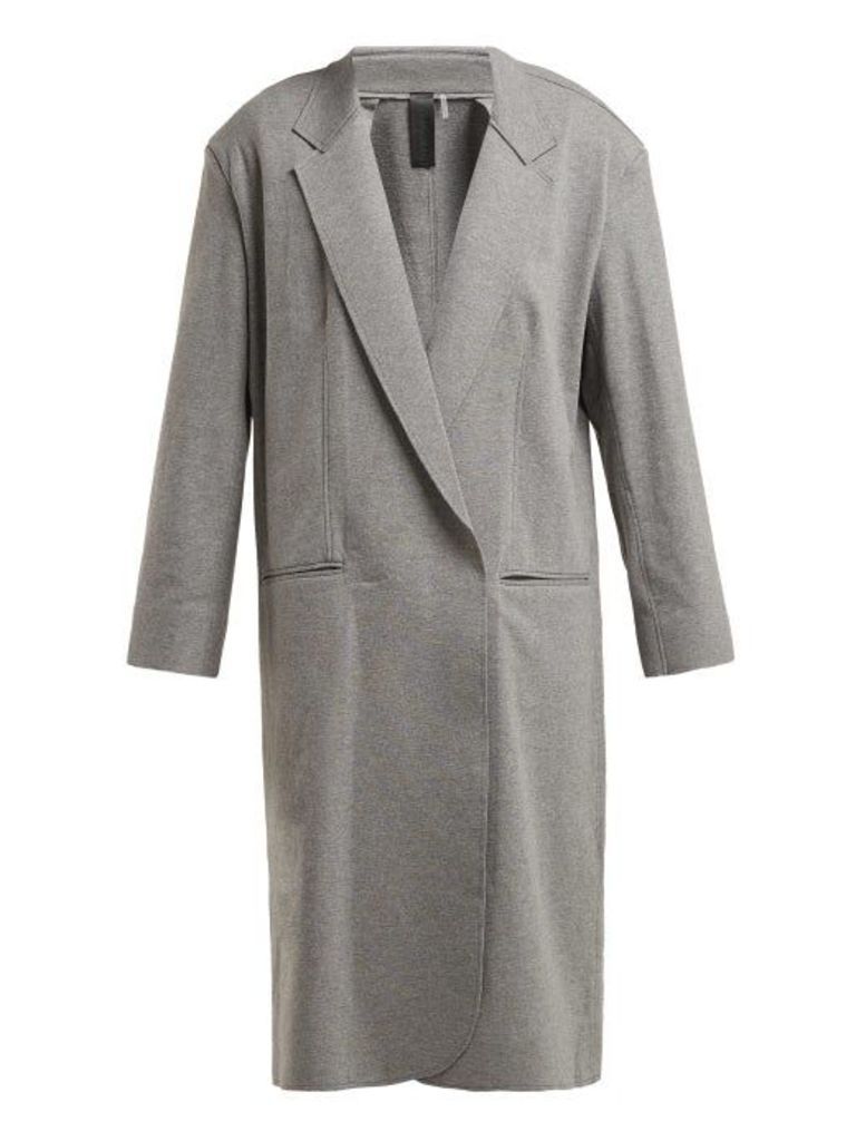 Norma Kamali - Oversized Stretch Cotton Coat - Womens - Grey