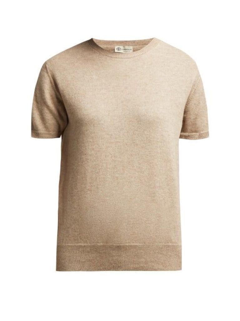 Connolly - Short-sleeved Cashmere Sweater - Womens - Beige