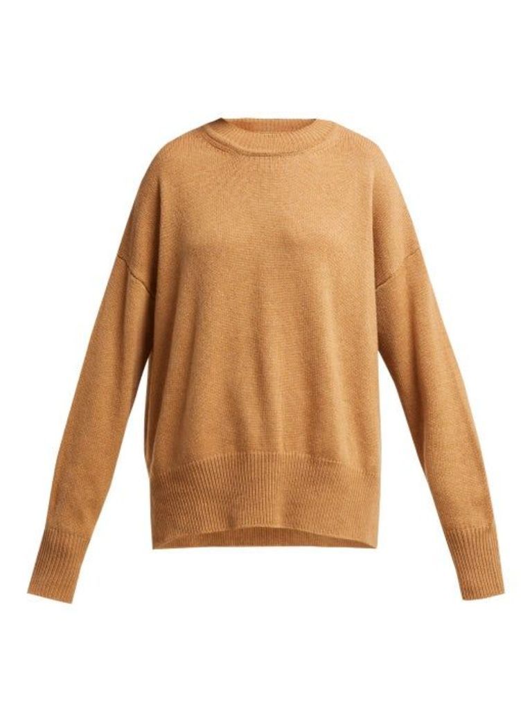 Jil Sander - Dropped Sleeve Cashmere Sweater - Womens - Camel