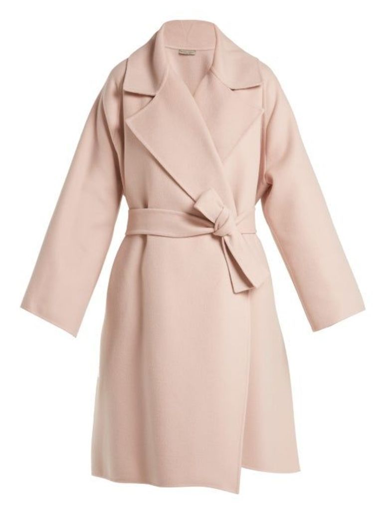 Bottega Veneta - Double Faced Cashmere Coat - Womens - Light Pink