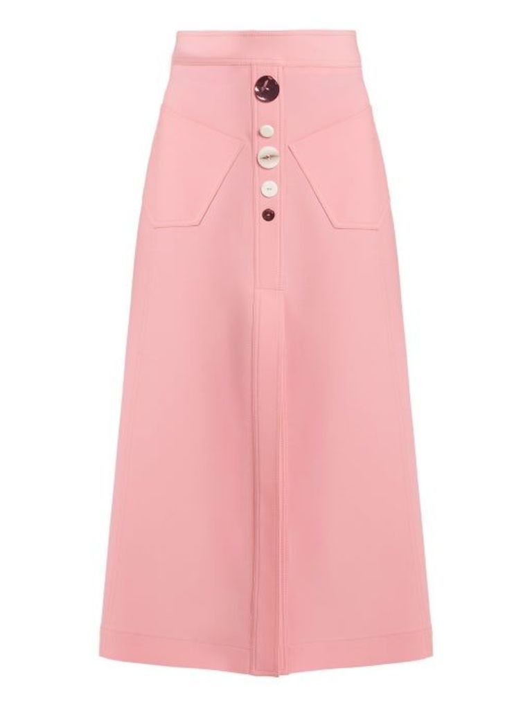 Ellery - Aggie A-line Wool-blend Skirt - Womens - Pink