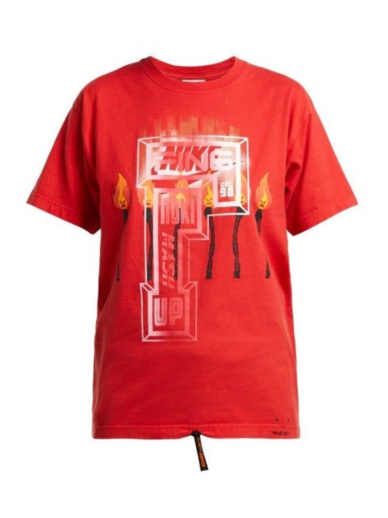 Noki - Customised Street Couture T Shirt - Womens - Red Multi