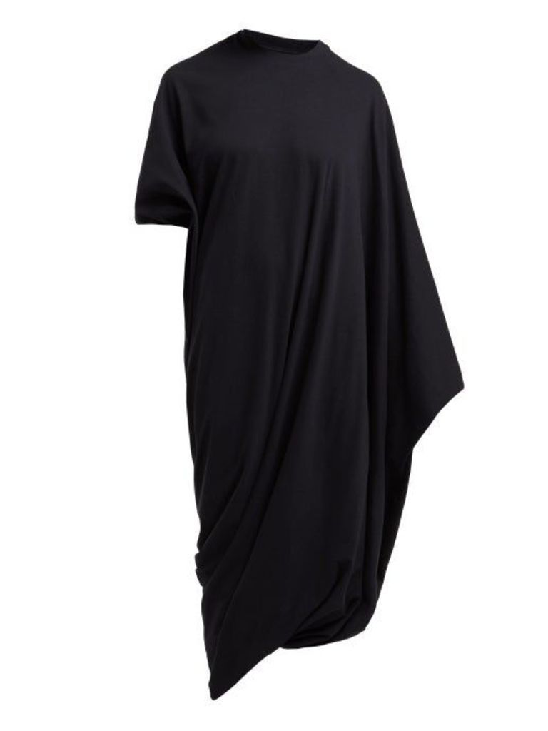 Vetements - Asymmetric Midi T-shirt Dress - Womens - Black