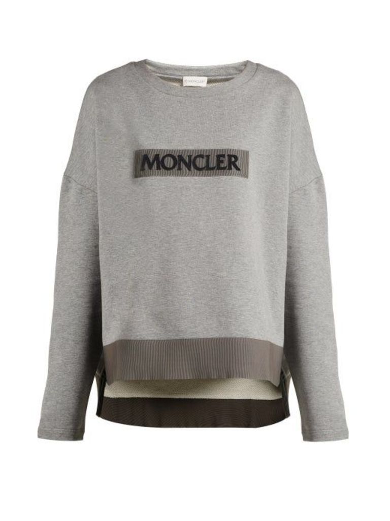 Moncler - Maglia Girocollo Cotton Sweatshirt - Womens - Grey