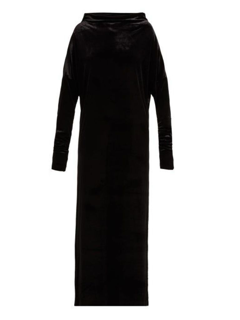 Norma Kamali - All-in-one Velvet Dress - Womens - Black