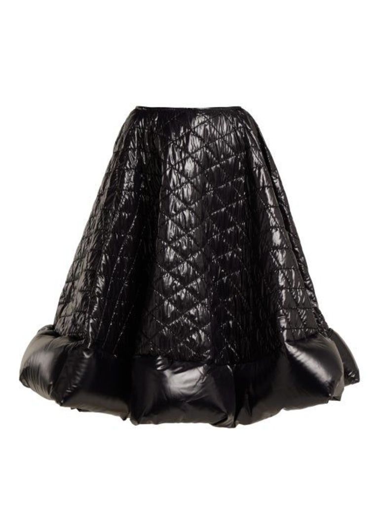 6 Moncler Noir Kei Ninomiya - Laque Mid-rise Padded Skirt - Womens - Black