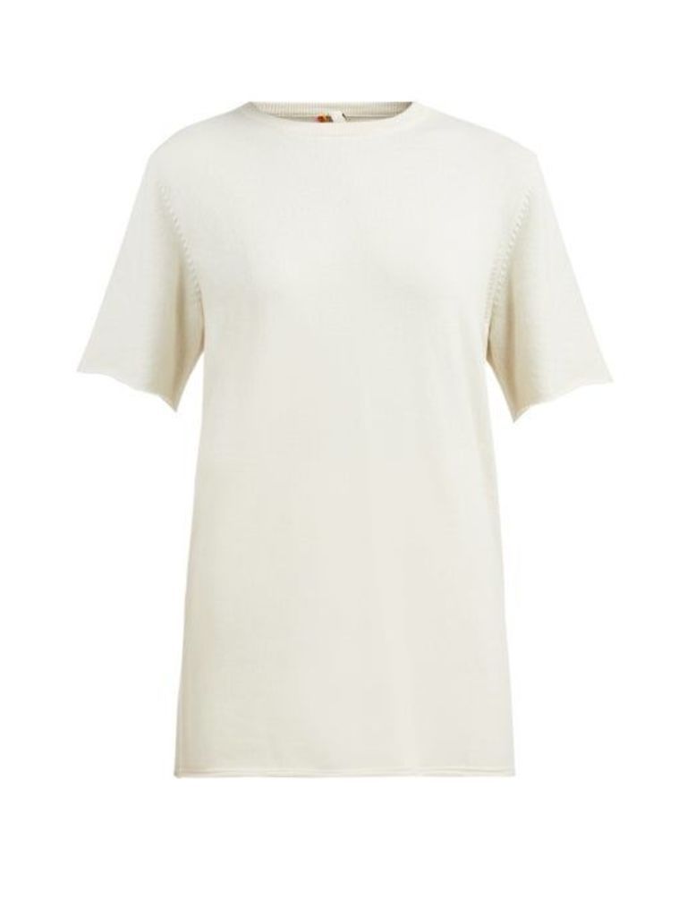 Extreme Cashmere - No. 64 Stretch-cashmere T-shirt - Womens - Cream