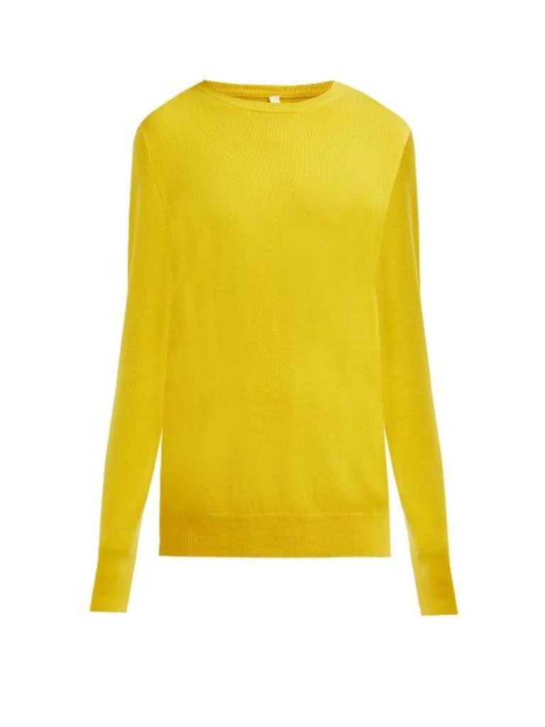 Extreme Cashmere - No.36 Classic Stretch-cashmere Sweater - Womens - Yellow
