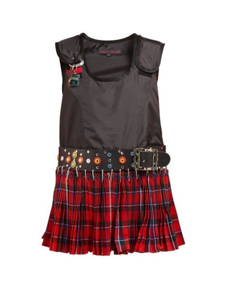 Chopova Lowena - Technical Shell And Wool Mini Dress - Womens - Black Multi