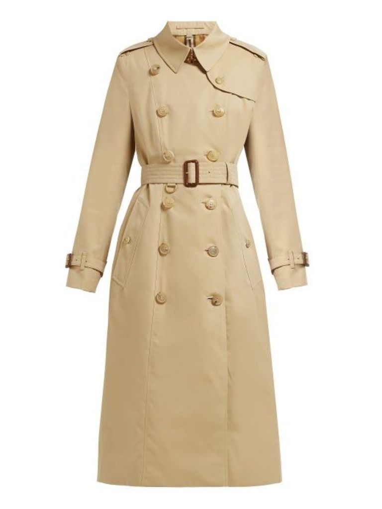 Burberry - Chelsea Double Breasted Cotton Trench Coat - Womens - Beige