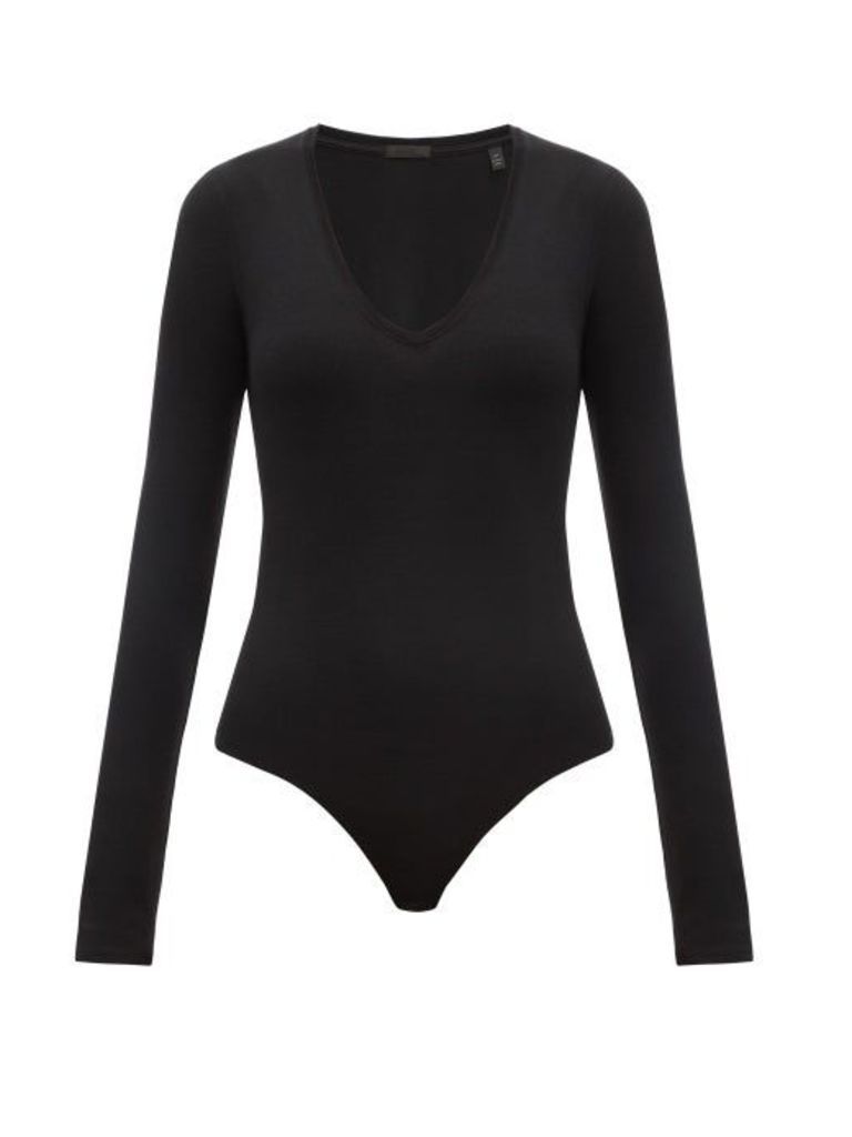 Atm - V-neck Jersey Bodysuit - Womens - Black