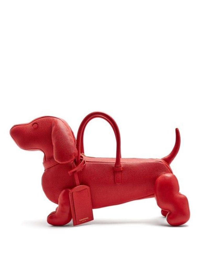 Thom Browne - Hector Grained Leather Dog Bag - Womens - Red